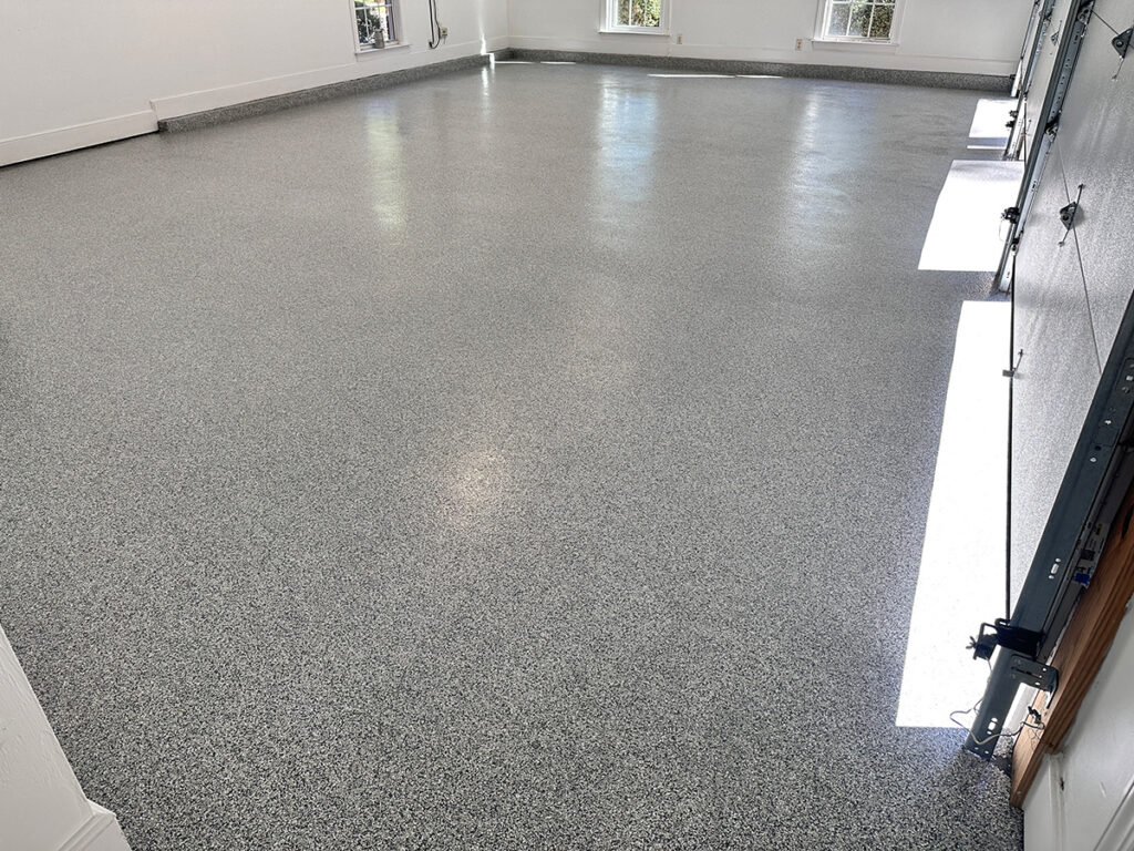 Flake-Coated Garage